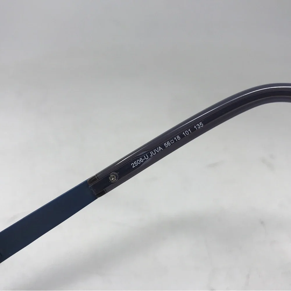 Skaga 2506-U JUVA Rectangle Titanium Glasses, Women's Adult Size - Blue w/Case